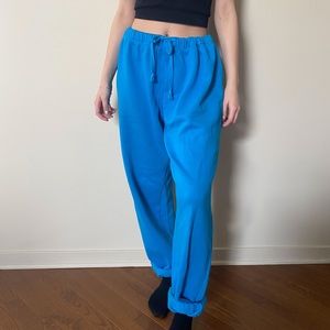 Blue sweatpants